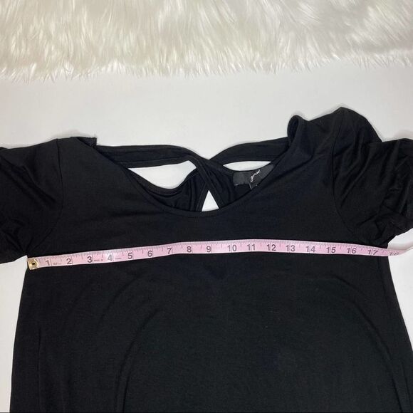 Black Jersey Knit Cross Back Dress Size Small - Picture 8 of 11